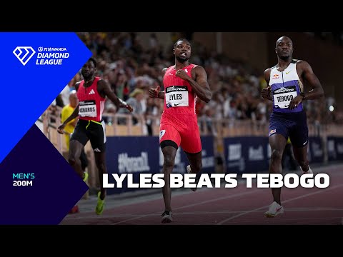 Noah Lyles BEATS Letsile Tebogo in Monaco 200m - Wanda Diamond League 2025