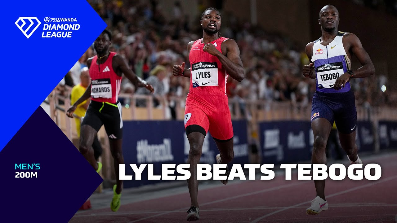 Noah Lyles Wins 200m at Monaco Wanda Diamond League 2025, Defeating Letsile Tebogo