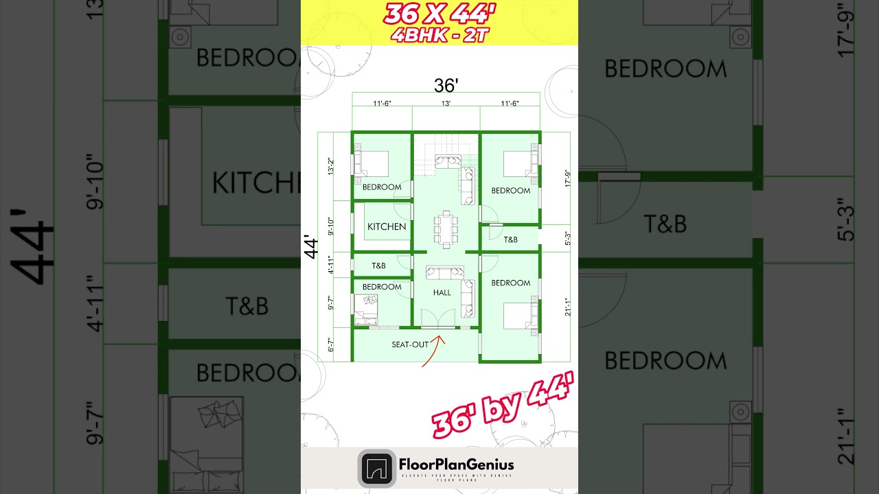 Affordable 4-Bedroom House Plan 🏡