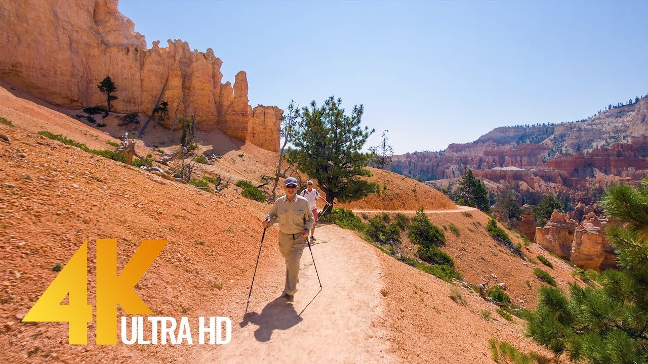 Bryce Canyon Virtual Hike - 4K Footage for Fitness & Training - 1.5 Hours