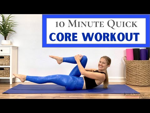 10 Minute Quick Core Workout - Pilates Abs at Home!