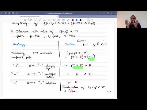 1.2 Evaluating compound propositions - Math 2151a UWO FW 2020