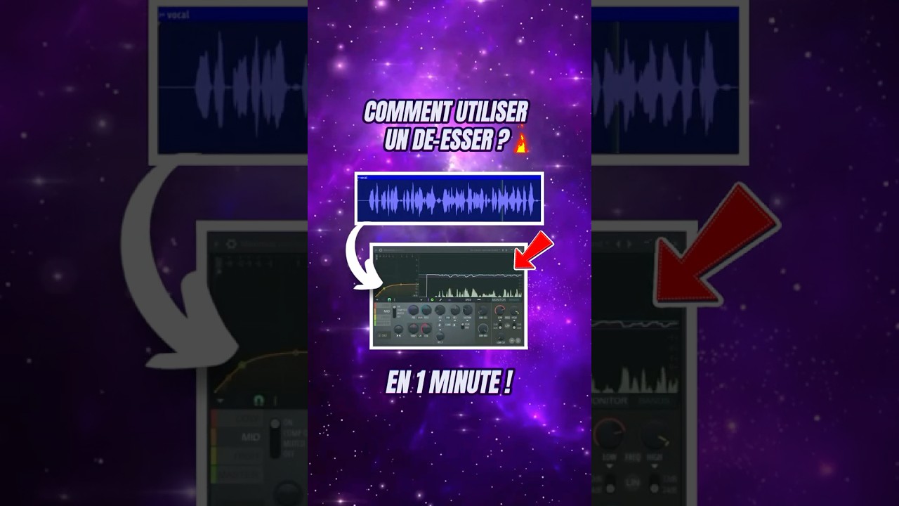 Comment UTILISER un De-esser en 1 minute ! #mix #tuto