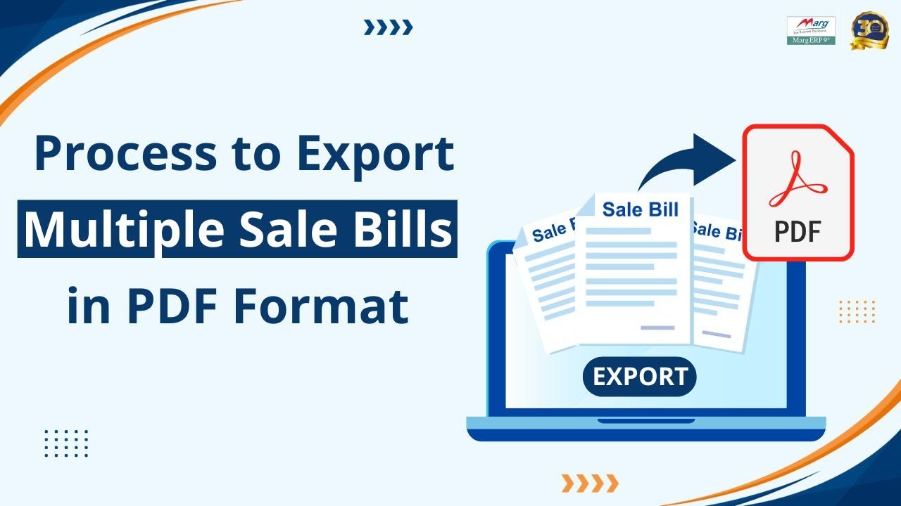 Easily Export Multiple Sale Bills to PDF in Marg ERP 📄