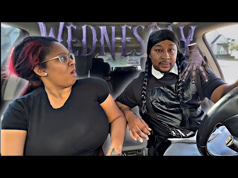 LEAVING THE HOUSE DRESSED AS WEDNESDAY TO SEE MY WIFE REACTION!