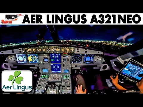 Newark Takeoff Aer Lingus A321neo with great NY City views