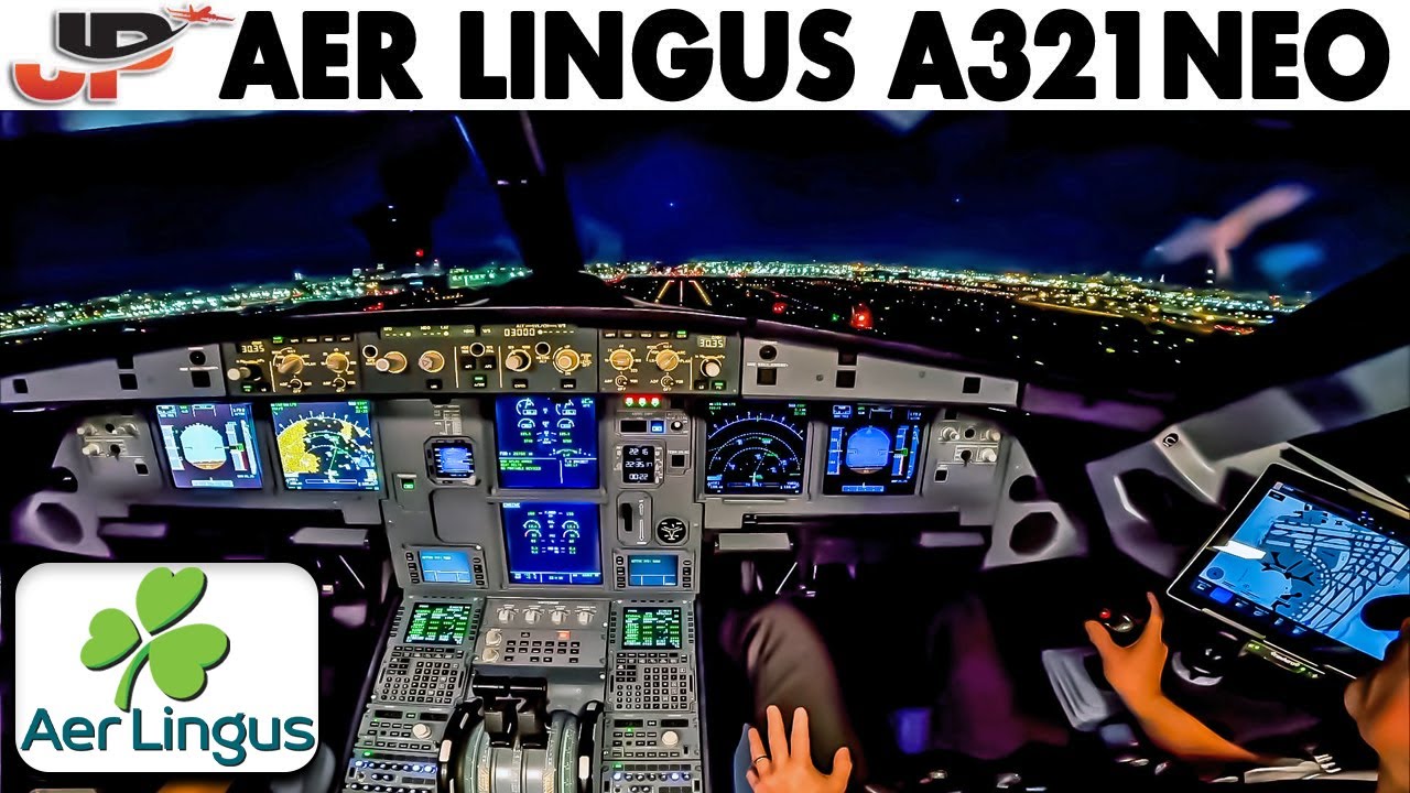 Newark Takeoff of Aer Lingus A321neo with Stunning New York City Views