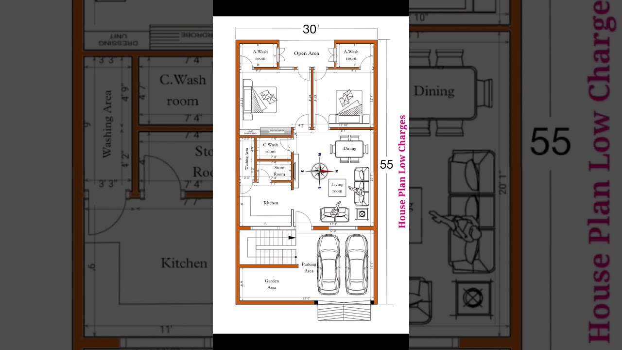 30Γ55 House Plan & Design π‘