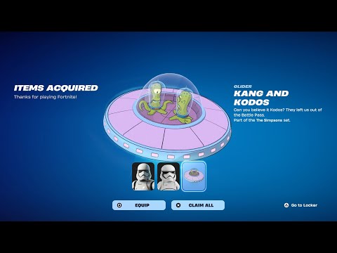 How To Get Kang and Kodos Glider FREE Fortnite! (Link your Epic Game Account with MyDisney Account)