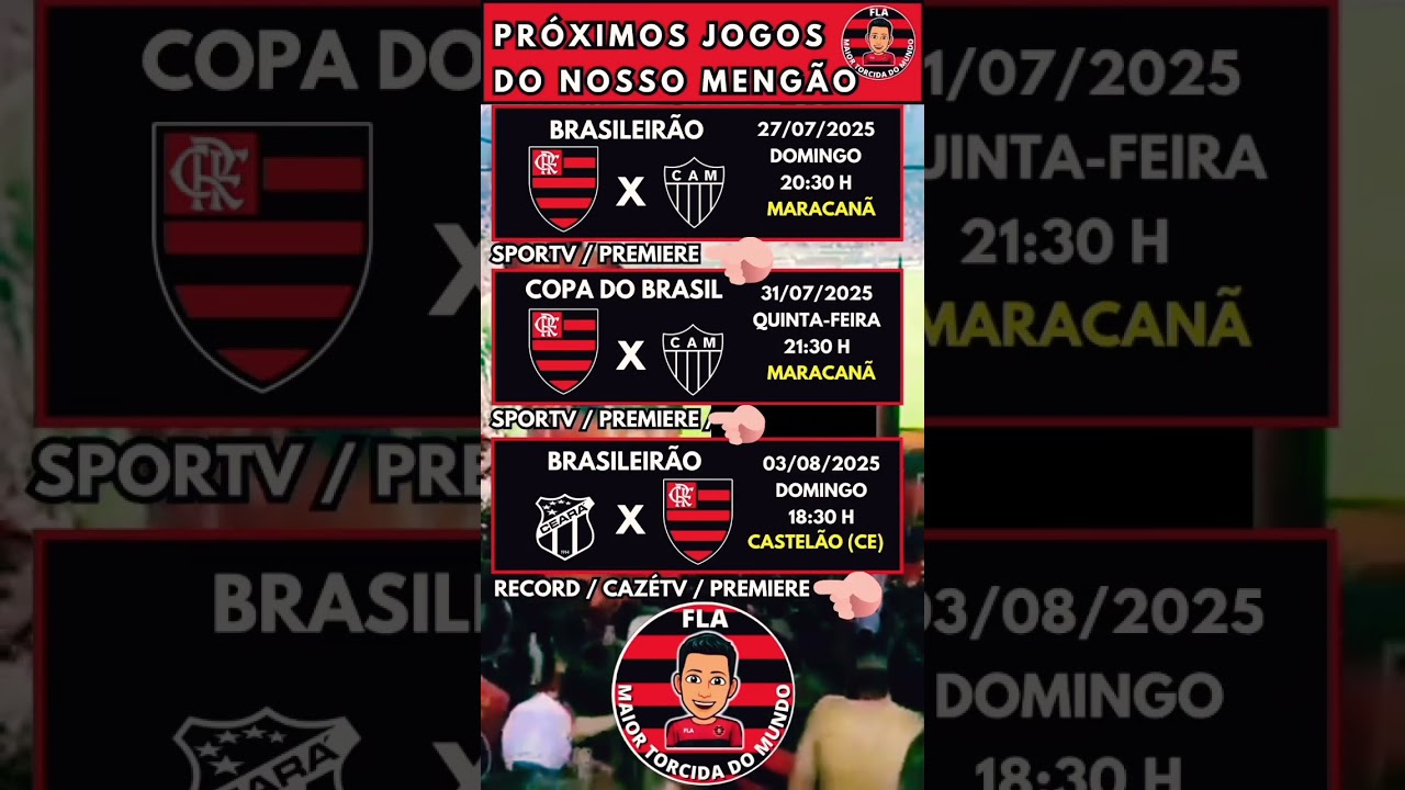 Próximo Jogo do Flamengo: Contra Atlético MG no Brasileirão e Copa do Brasil ⚽