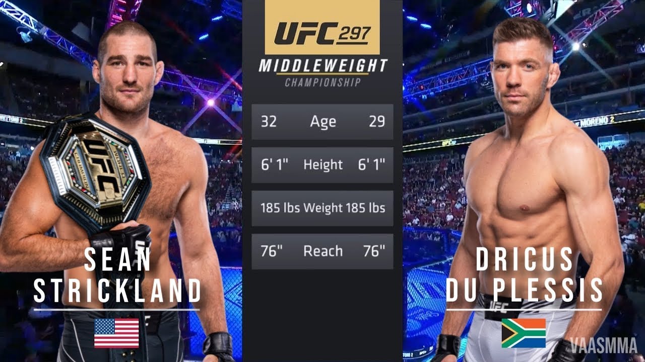 Sean Strickland vs Dricus Du Plessis UFC 297 Fight