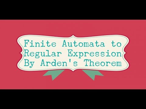 17 Finite Automata to Regular Expression by Arden's Theorem TOC | Theory of Computation