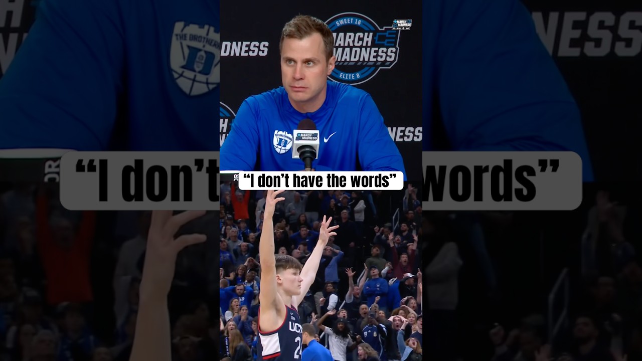 Jon Scheyer Reacts to Duke's Narrow Loss to UConn 🏀