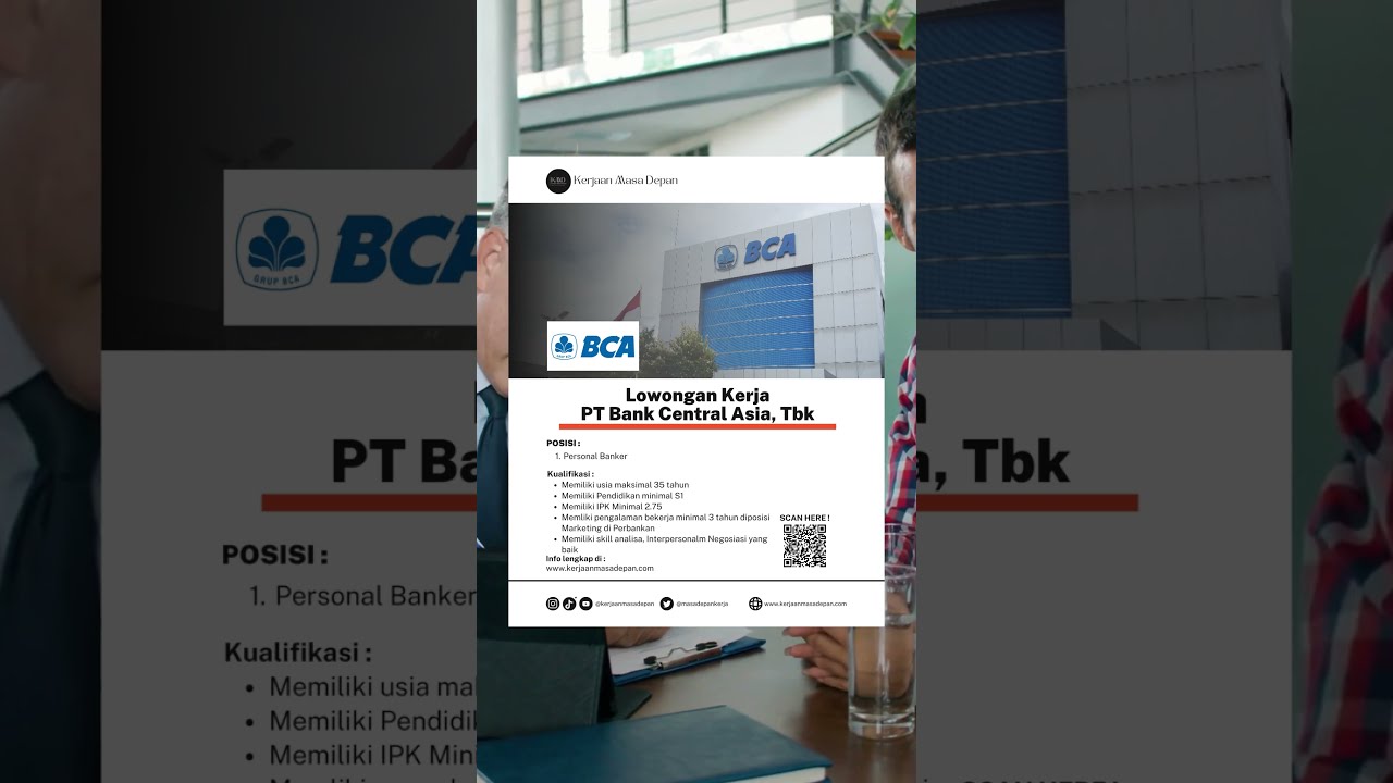 Lowongan di PT Bank Central Asia Tbk (Dec 2022) 💼