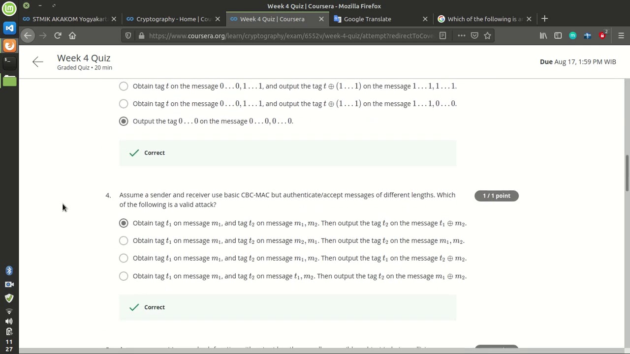 Crack the Week 4 Cryptography Quiz! | University of Maryland on Coursera π