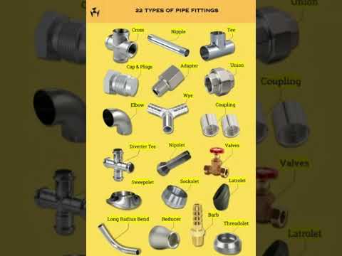 Types of Pipe Fittings | #Plumbing #construction #CivilEngineering | #Shorts