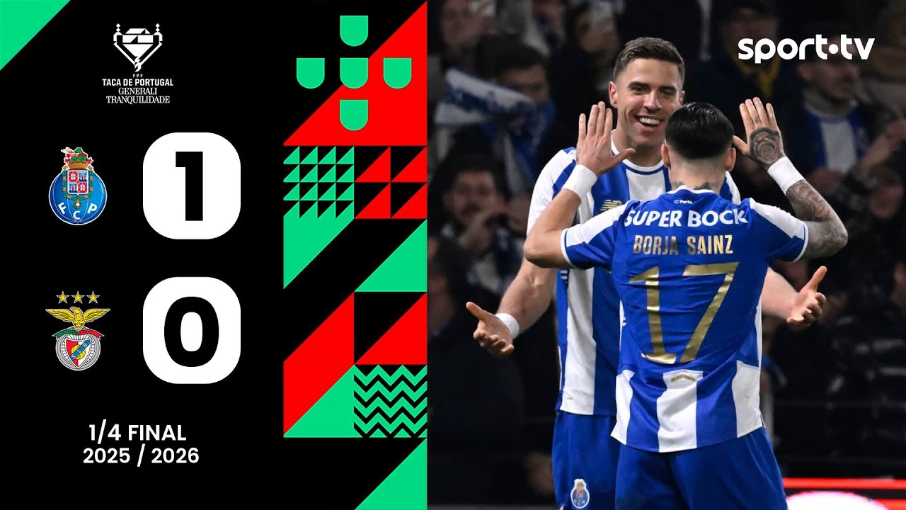 FC Porto vence Benfica 1-0 na Taça de Portugal ⚽