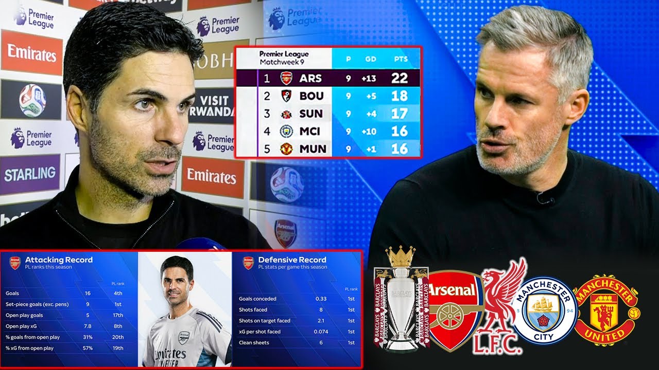 Jamie Carragher Predicts Arsenal's Premier League Triumph Over Liverpool and City ⚽