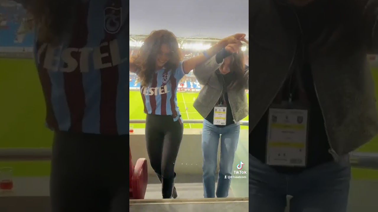 Ünlü oyuncu Seray Kaya, Trabzon’da horon oynuyor.