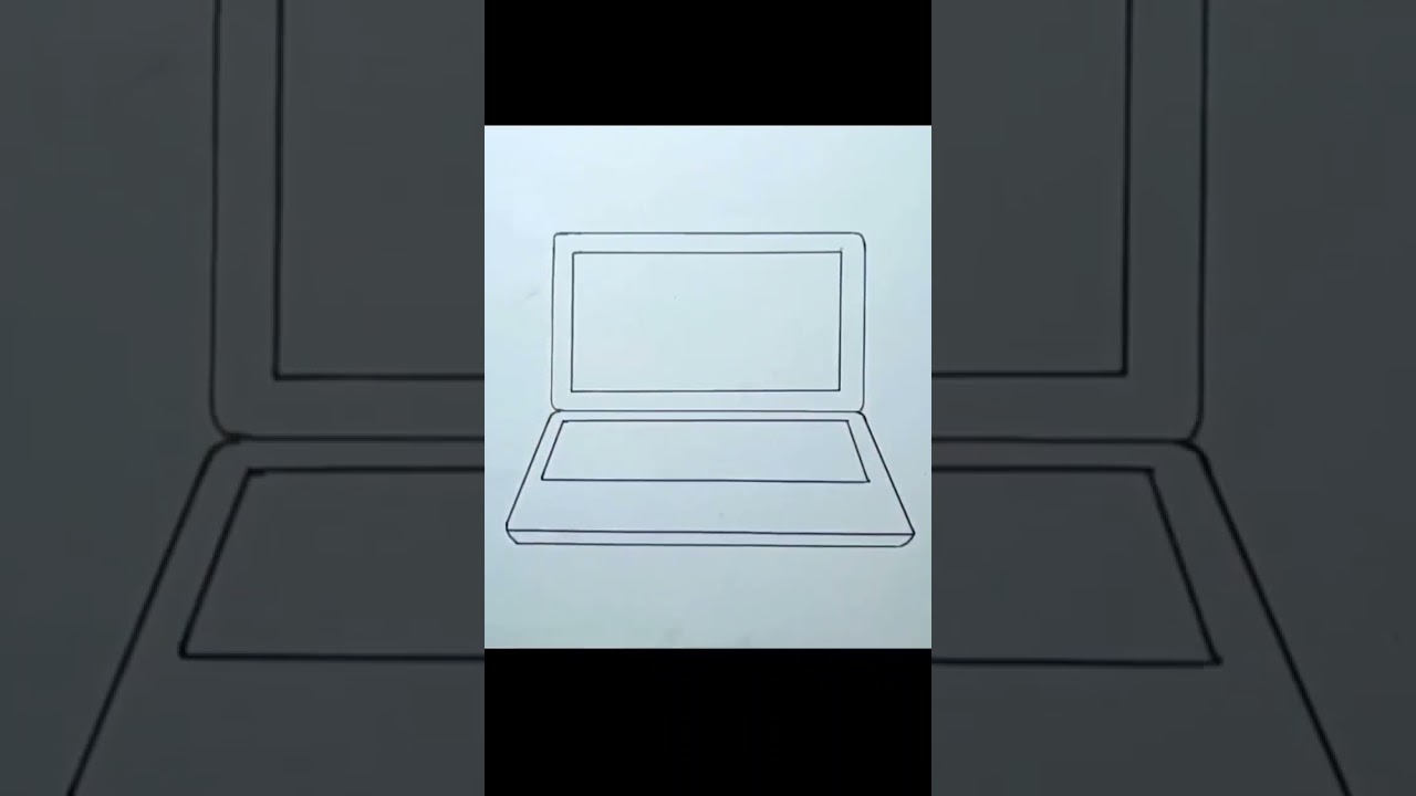 Laptop drawing/How to draw   laptop computer#shorts