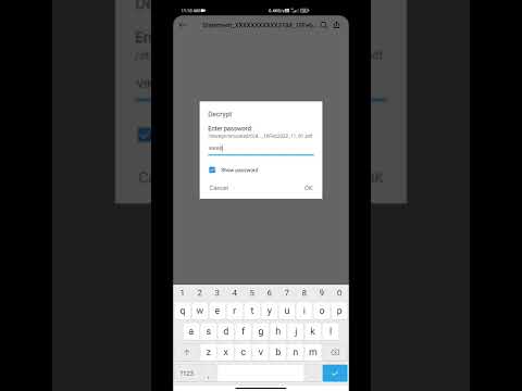 Bank statement PDF password example #trend #viral #shorts