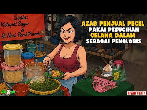 AZAB PENJUAL PECEL PAKAI PESUGIHAN CELANA DALAM SEBAGAI PENGLARIS DAGANGAN|| ANIMASI AZAB