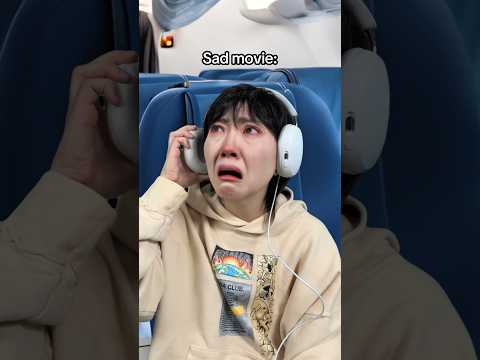 When meal service happens while watching different movies on a plane 😂
