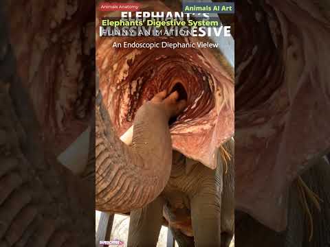 Elephant Digestive System Animation | Animal Anatomy | Animals AI Art | 19