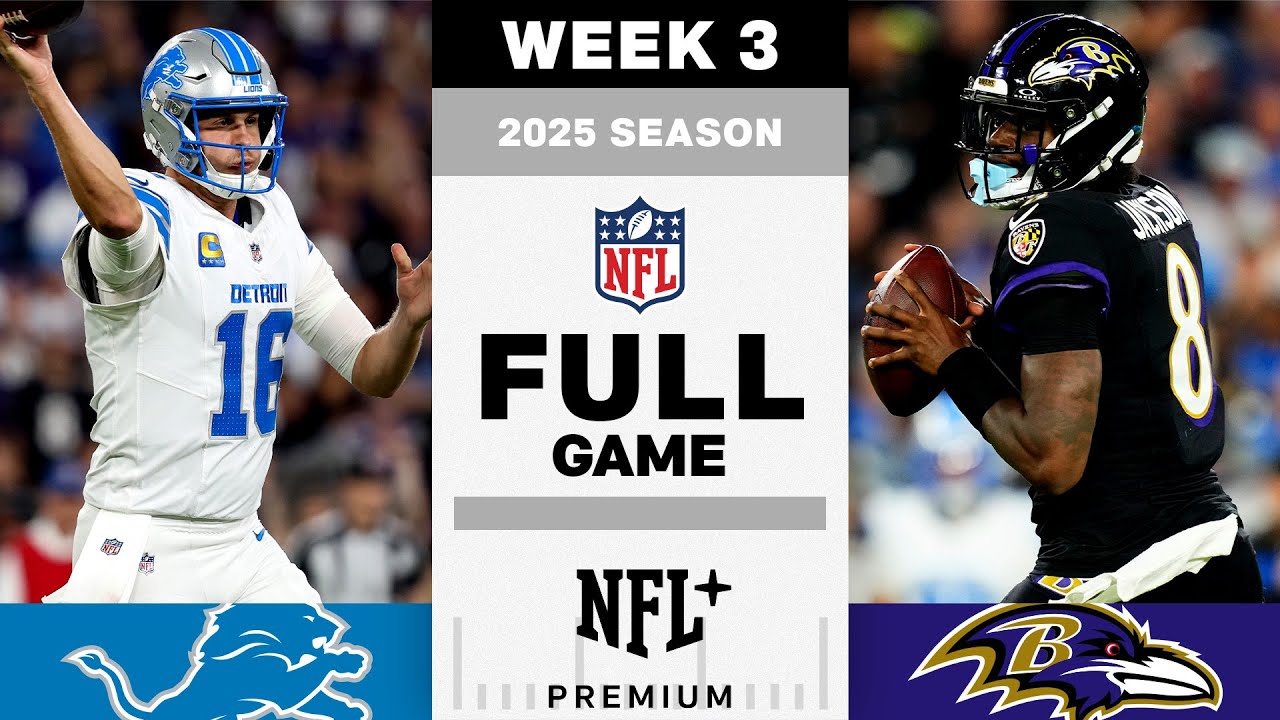 Game of the Week: Lions vs. Ravens ⚡ NFL 2025 Week 3
