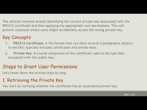 How to Give Permission to Users in PKCS12 Certificates Using PowerShell