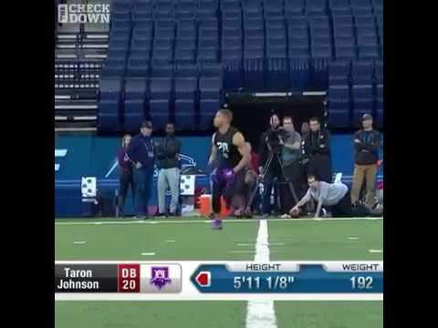 Taron Johnson hit in the head at NFL Combine