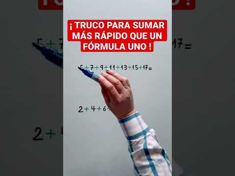 Truco matemático - TRUCO de MATEMÁTICAS para SUMAR MÁS RÁPIDO que un FÓRMULA UNO 🏎