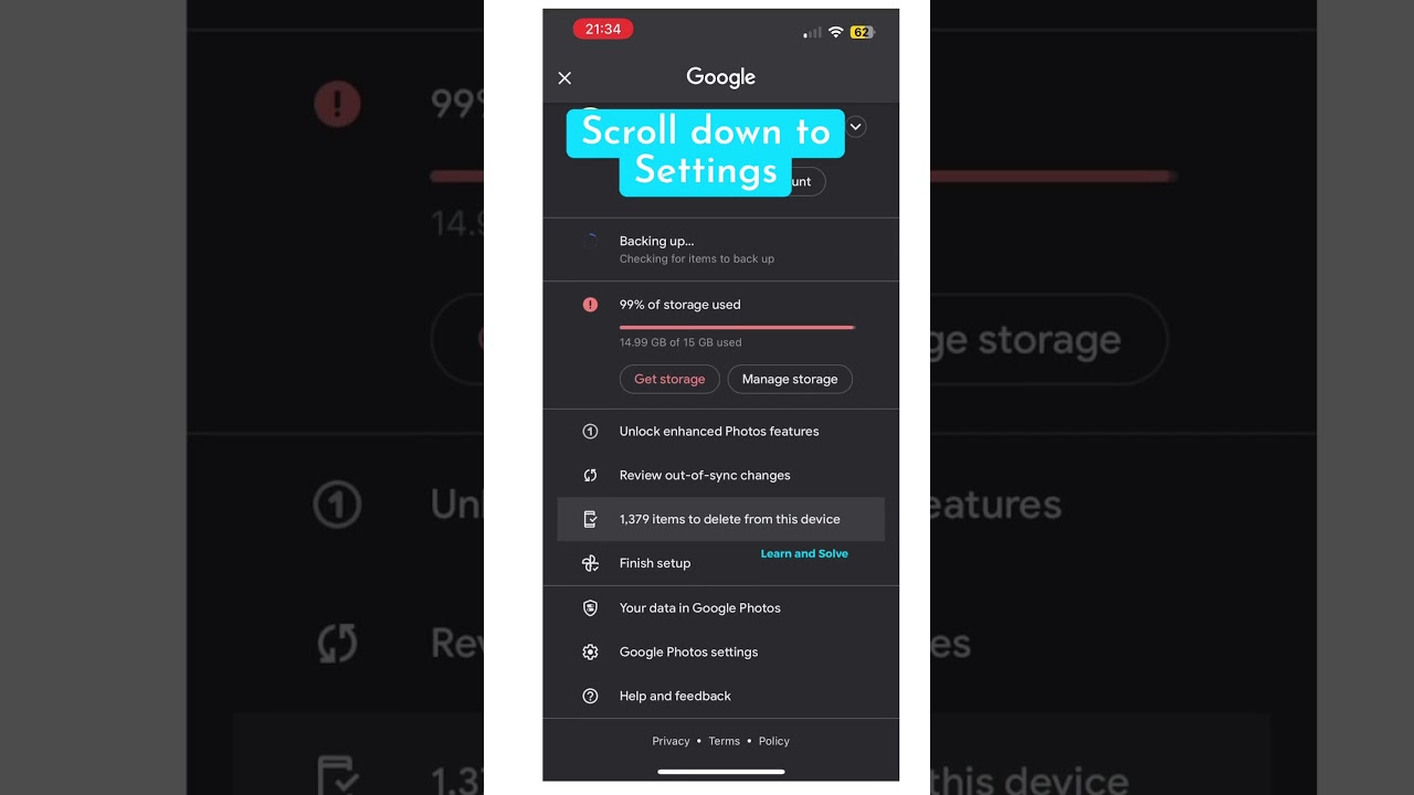 Disable Google Photos Backup on iPhone 📱