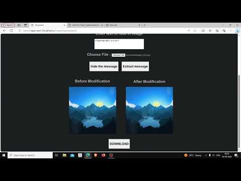LSB STEGANOGRAPHY || MINOR PROJECT