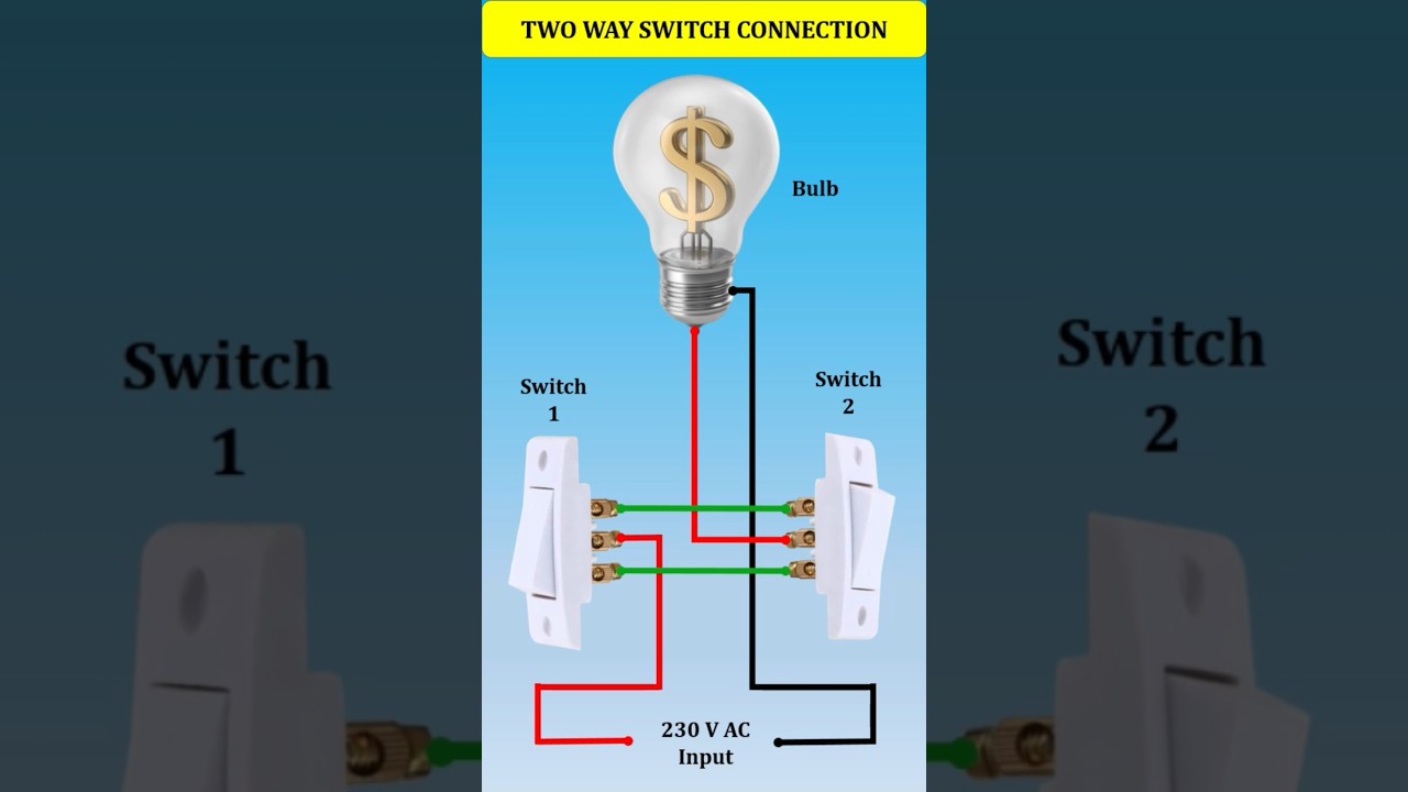 Two-Way Switch Connection: Control a Single Bulb with Two Switches