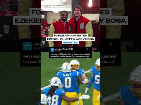 ezekiel elliott & joey bosa reunited at chargers 🫂 #shorts