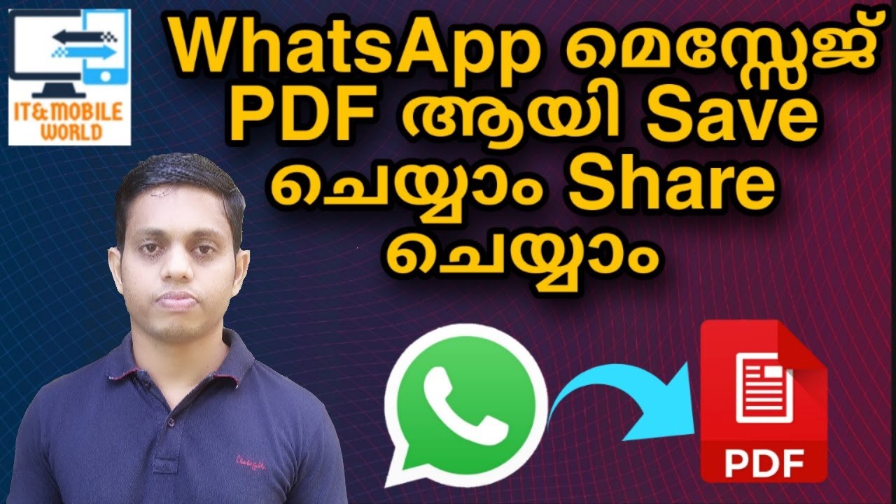 Guide to Converting WhatsApp Messages to PDF Format