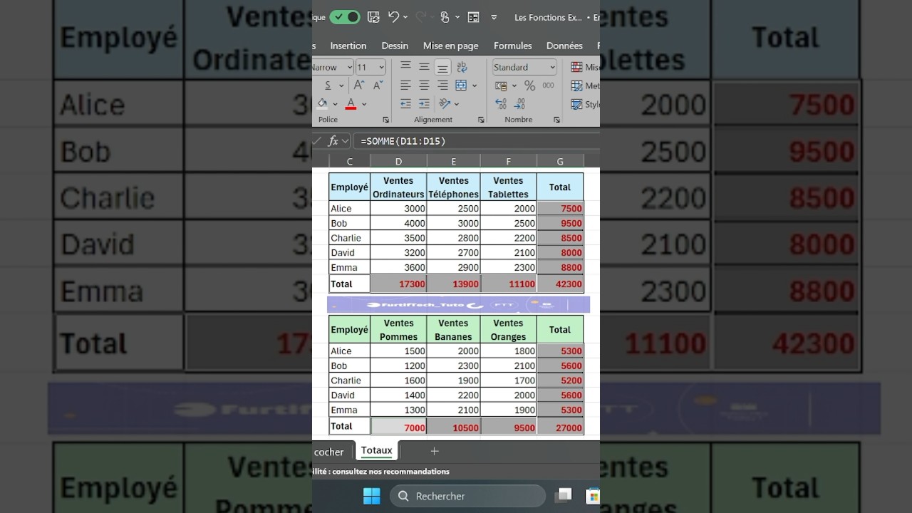 Astuce Excel : Sommes Automatiques Faciles