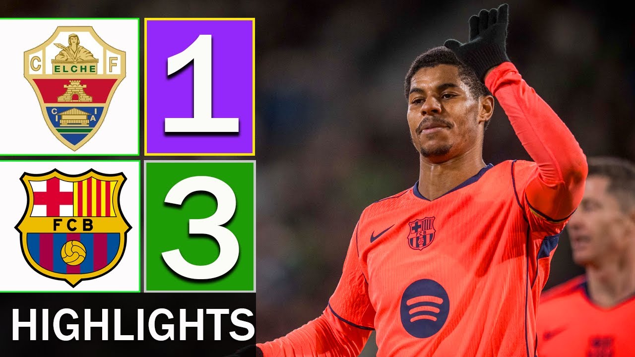Elche vs Barcelona 1-3 | Resumen y Goles | La Liga 2026 ⚽