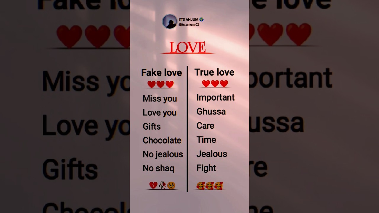 Fake Love vs. True Love: Which One Do You Choose? 🥺❤️