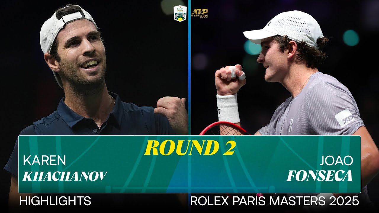 Karen Khachanov vs Joao Fonseca | Exciting R2 Highlights | Rolex Paris Masters 🎾