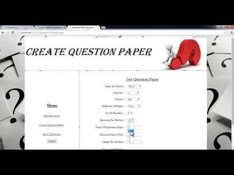 Question paper generator system