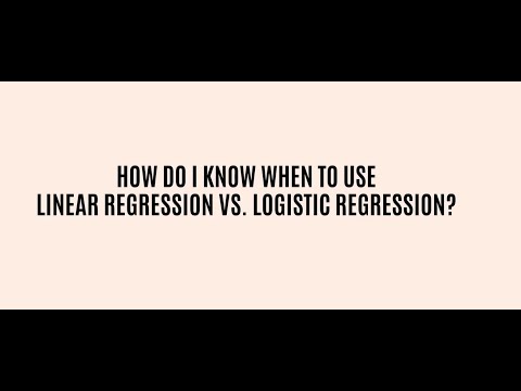 30-Second Tip: When to use Linear Regression VS. Logistic Regression