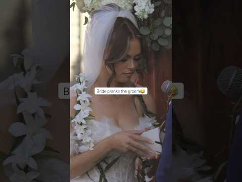 Brideās hilarious vows prank on groomš #wedding #weddingday #bride
