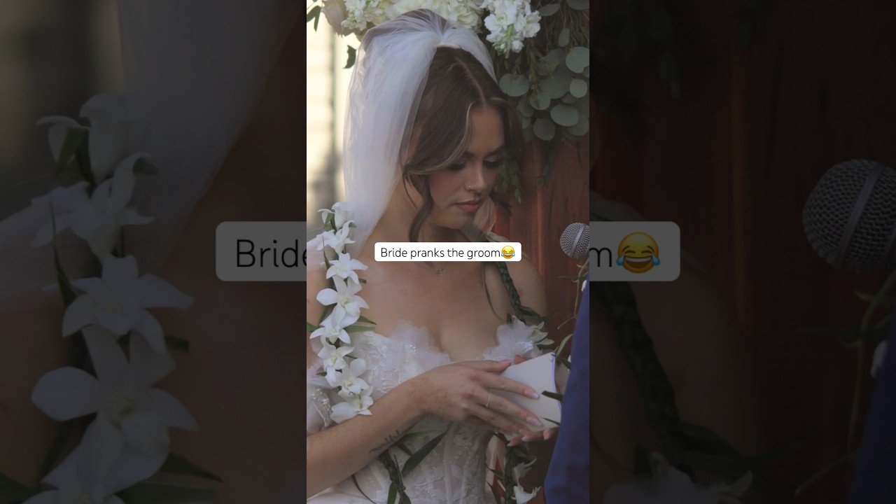 Hilarious Bride's Vows Prank Turns Wedding Day into a Comedy 😂