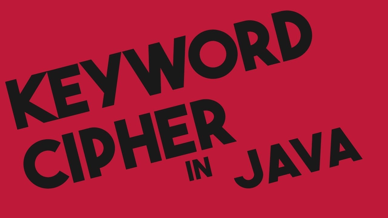 Master Keyword Cipher Encryption & Decryption in Java 🔐