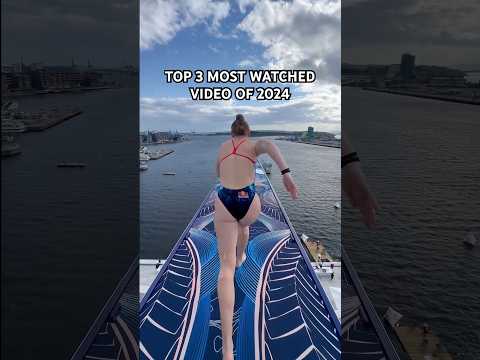your top 3️⃣ *most watched* video of 2024: @mollycarlson1 RUNNING ON A 27M HIGH PLATFORM!? 🏃♀️🤯