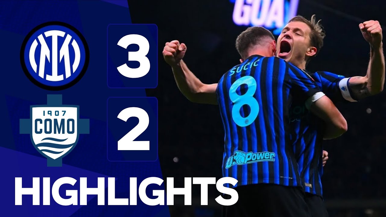 RITORNO SPETTACOLARE !! 3-2 Inter Milan vs Como Highlights Coppa Italia Semifinale Sučić & Hakan Gol