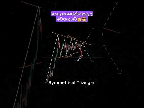 Crypto Market එකේ "Symmetrical Triangle" එකක් වැඩ කරන විදිය#cryptocurrency #makemoneyonline #binance