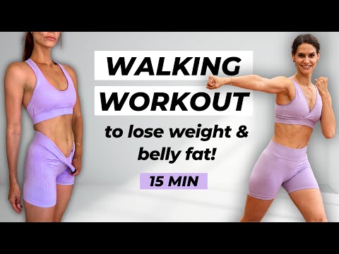 15 MIN WALKING CARDIO WORKOUT to LOSE BELLY FAT 🔥 | No Jumping, No Lunges